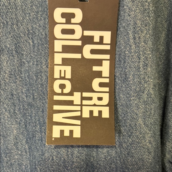 Future Collective Elegant Blue Denim Midi Dress - Picture 2 of 6